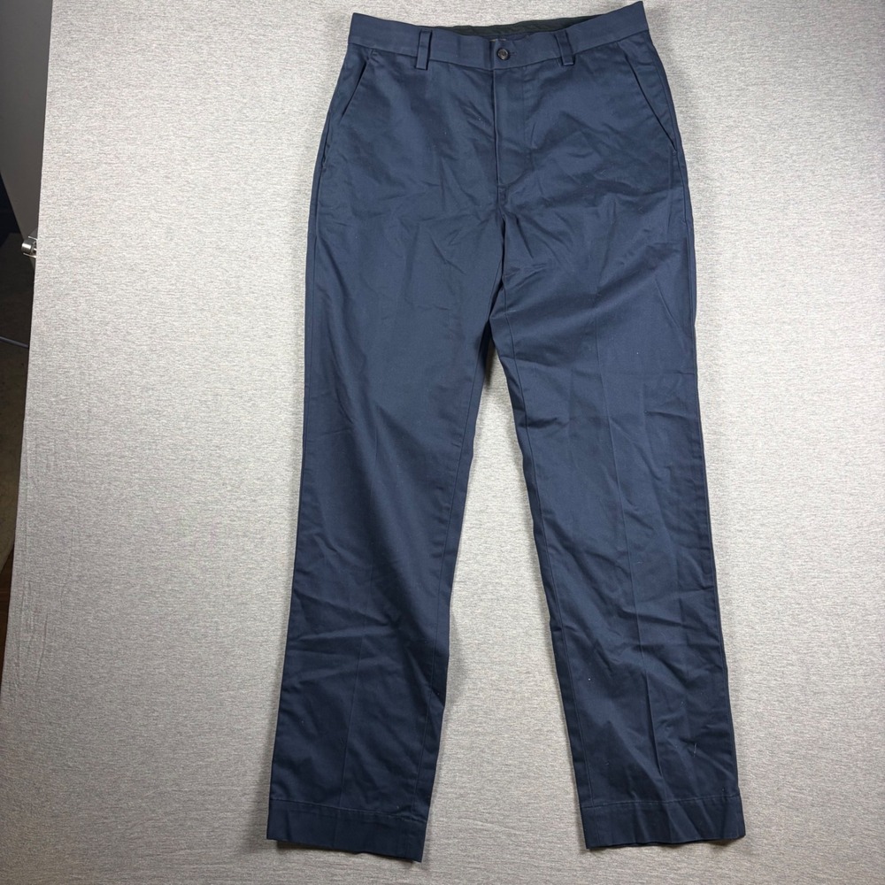 Brooks Brothers Clark Pants 32x32 Navy Blue Cotton Advantage Chino Stretch